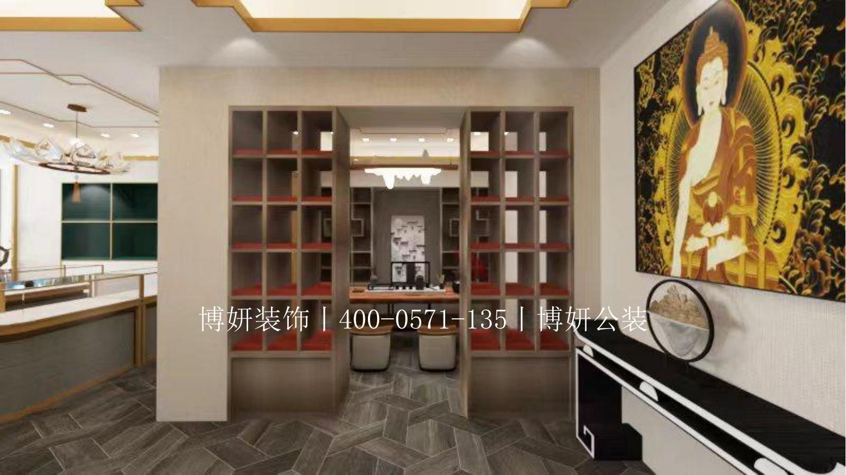 杭州现代新中式风格珠宝店装修设计方案